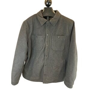 G.H. Bass & Co. Men's Gray Wool Blend Sherpa‎ Lined Shirt Jacket Size XL